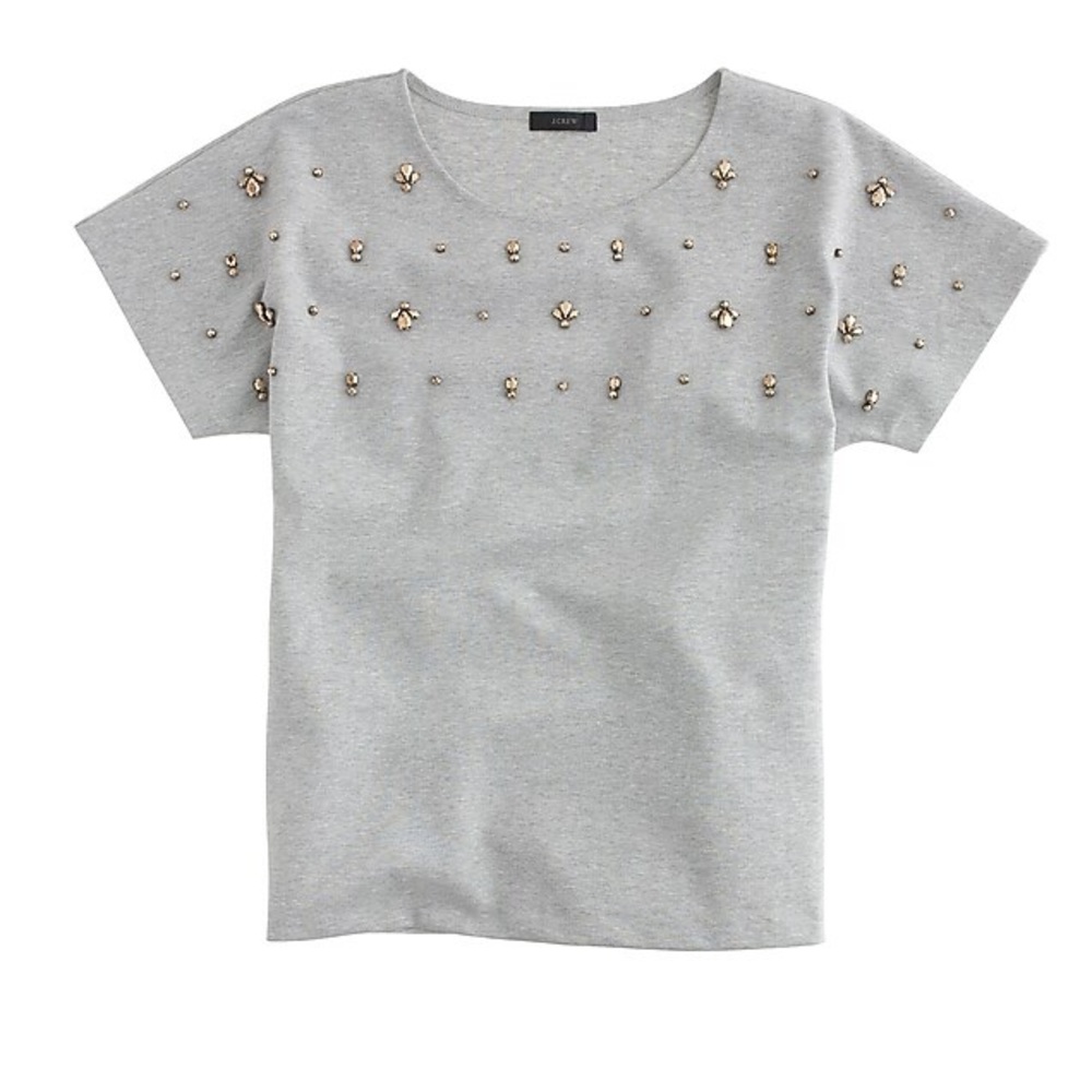 J Crew Jeweled Dolman Top